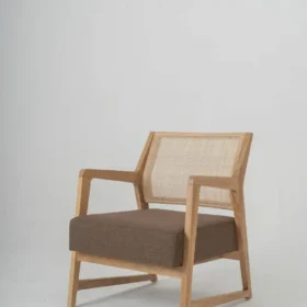 Alora Wooden Sofa Rattan Chair