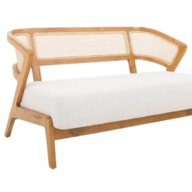 Carrine wooden rattan sofa