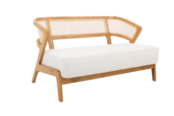 Carrine wooden rattan sofa