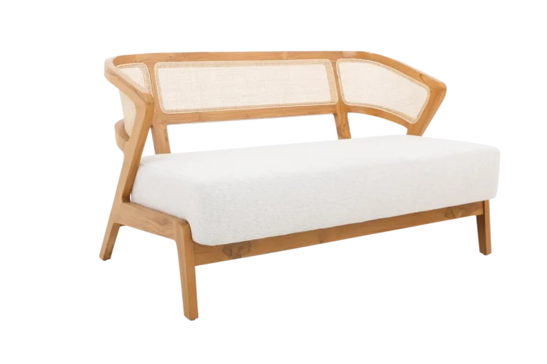 Carrine wooden rattan sofa