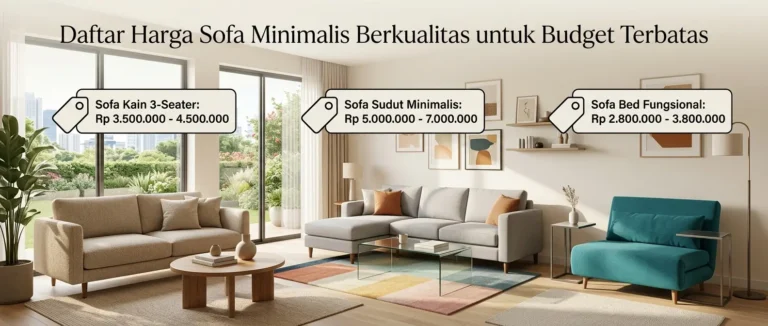 Daftar Harga Sofa Minimalis Berkualitas untuk Budget Terbatas