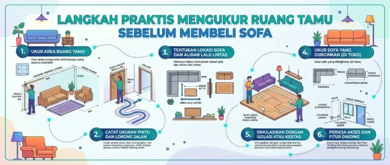 Langkah Praktis Mengukur Ruang Tamu Sebelum Membeli Sofa