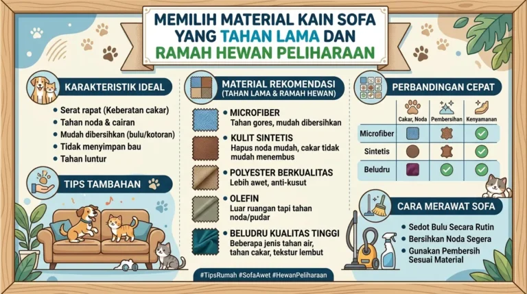Memilih Material Kain Sofa yang Tahan Lama dan Ramah Hewan Peliharaan