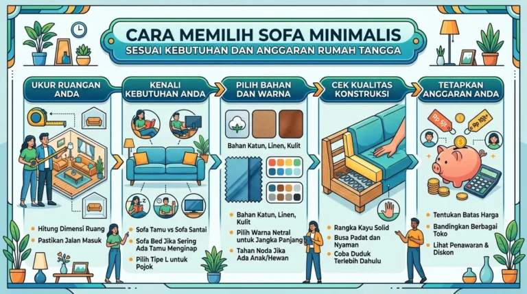 Cara Memilih Sofa Minimalis Sesuai Kebutuhan dan Anggaran Rumah Tangga