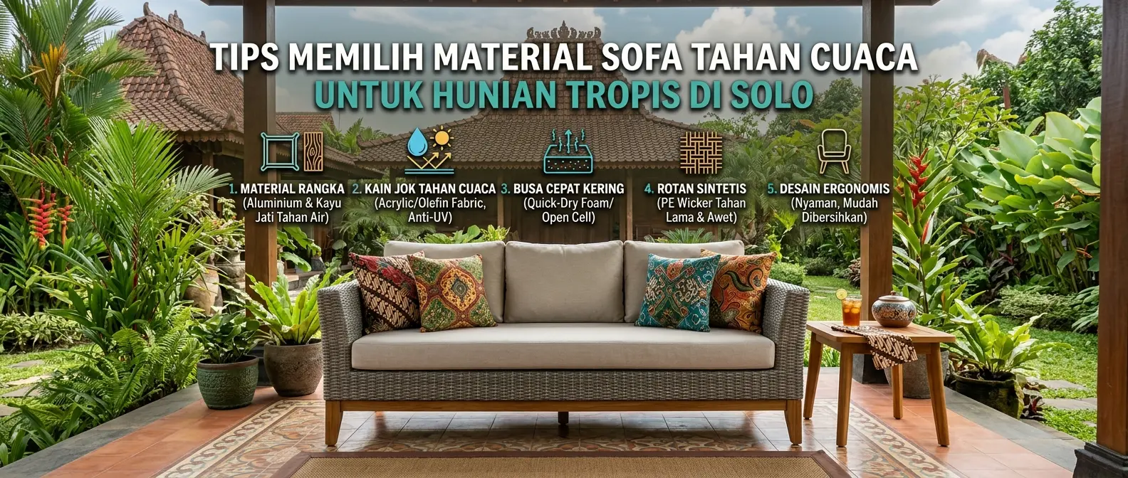 Tips Memilih Material Sofa Tahan Cuaca untuk Hunian Tropis di Solo