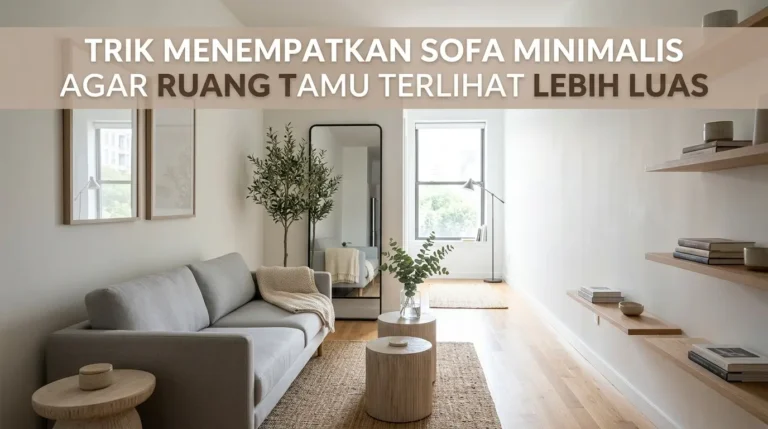 Trik Menempatkan Sofa Minimalis agar Ruang Tamu Terlihat Lebih Luas