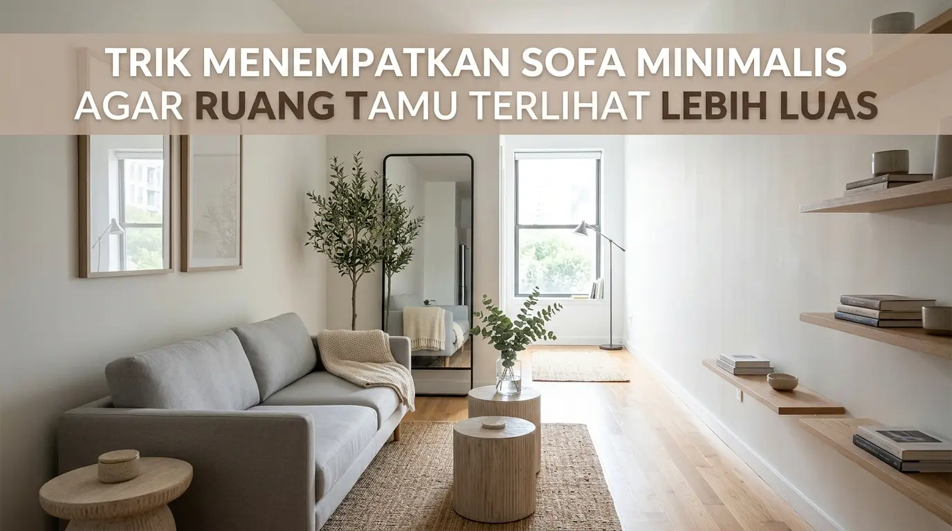 Trik Menempatkan Sofa Minimalis agar Ruang Tamu Terlihat Lebih Luas