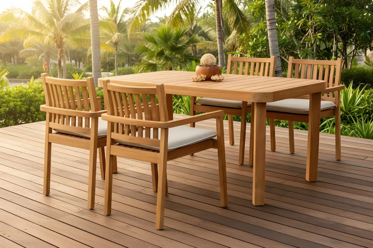 Andaru Dining Set Wooden Outdoor Furniture