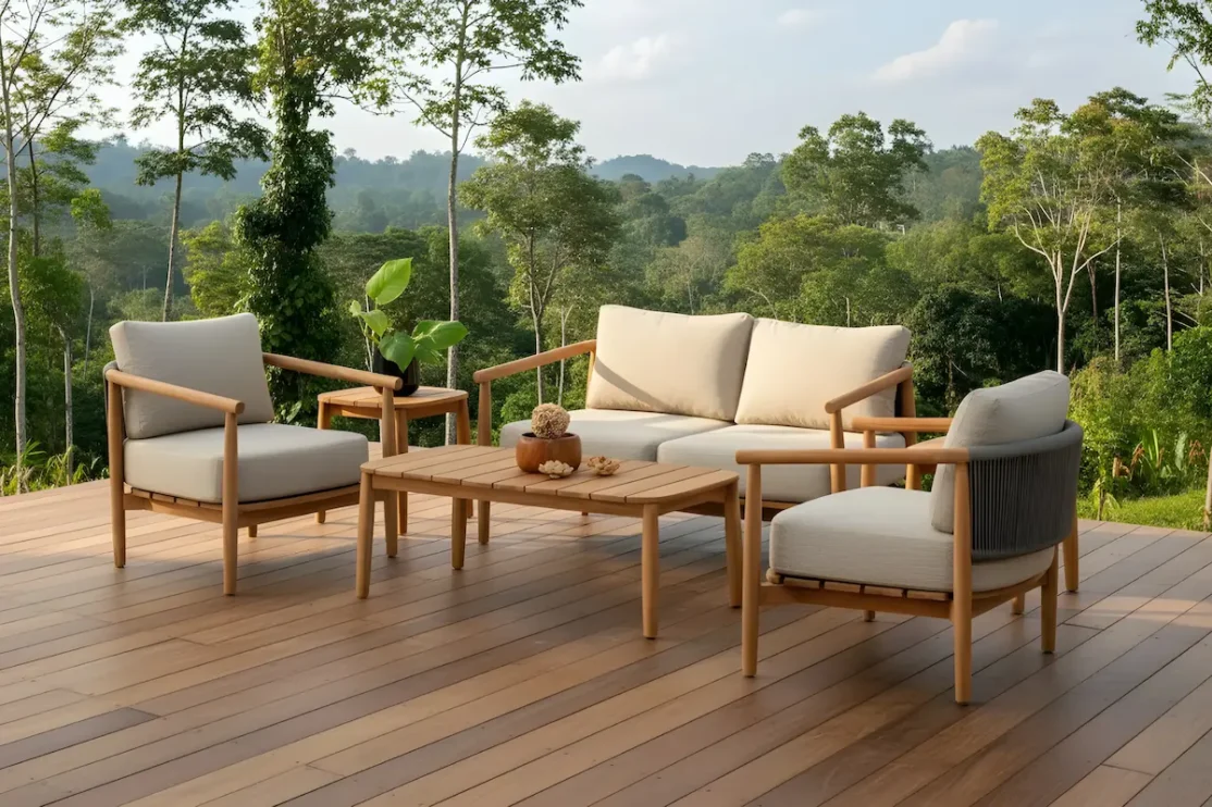 Fortis Living Set Outdoor Wooden Furniture