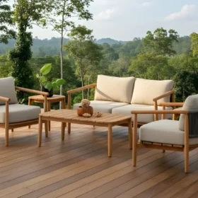 Fortis Living Set Outdoor Wooden Furniture