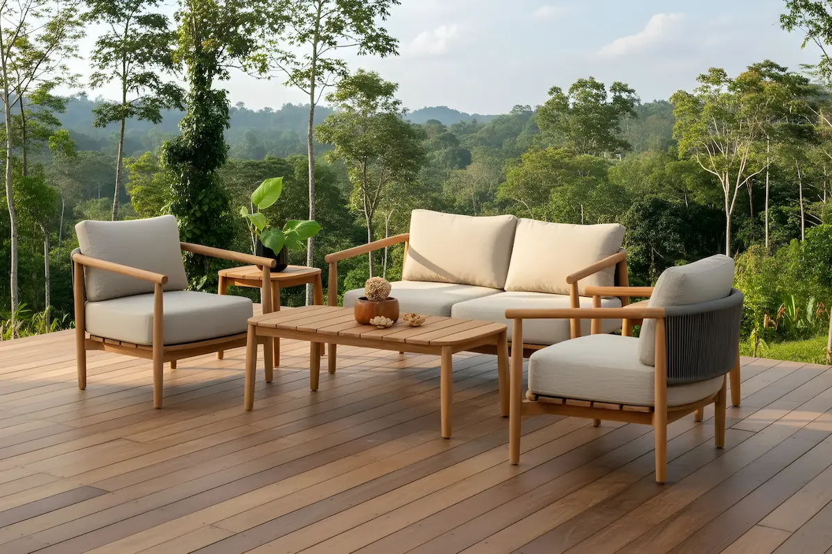 Fortis Living Set Outdoor Wooden Furniture