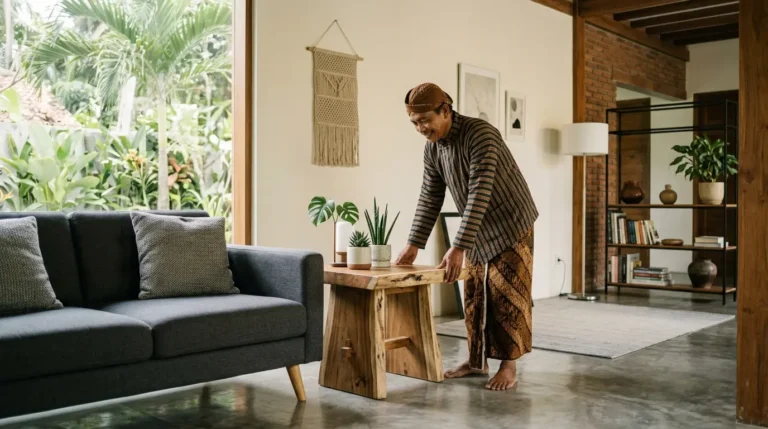 Mengombinasikan Furnitur Kayu dengan Dekorasi Bergaya Modern