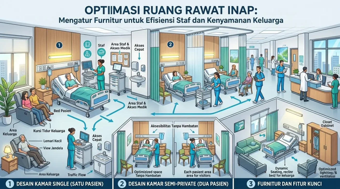 Tips Optimasi Ruang Rawat Inap Mengatur Furnitur untuk Efisiensi Staf dan Kenyamanan Keluarga