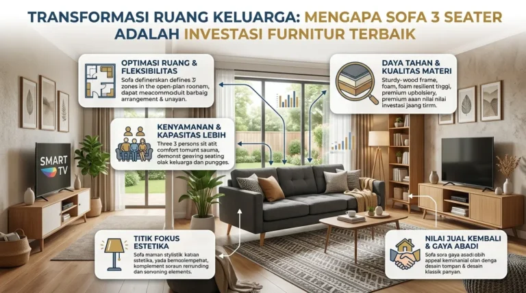 Transformasi Ruang Keluarga Mengapa Sofa 3 Seater Adalah Investasi Furnitur Terbaik