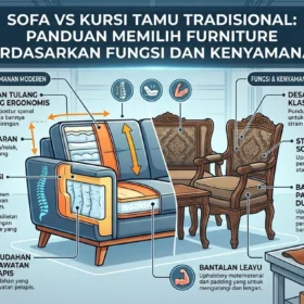 Sofa vs Kursi Tamu Tradisional Panduan Memilih Furniture Berdasarkan Fungsi dan Kenyamanan