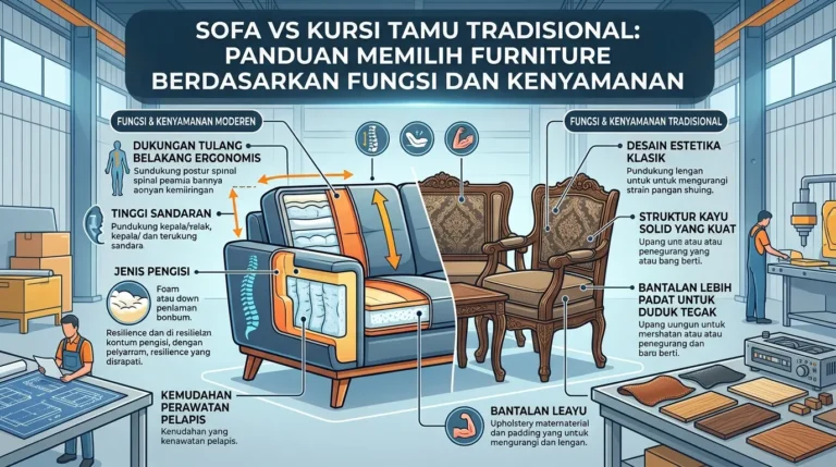 Sofa vs Kursi Tamu Tradisional Panduan Memilih Furniture Berdasarkan Fungsi dan Kenyamanan