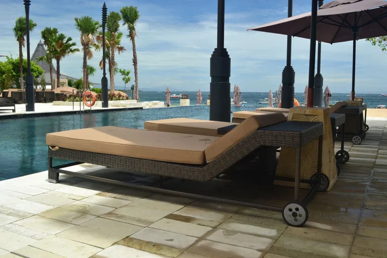 The Sakala Resort Bali Outdoor Rattan Sun Lounger